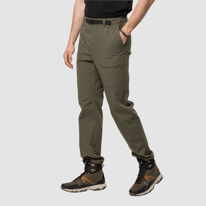 Pantalones Impermeable Jack Wolfskin 365 Fearless Hombre Verdes Oscuro Mexico-4823161